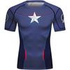 Red Plume Mens 3D Digital Printing Short Sleeve T-Shirt Outdoor Running Yoga Fitness Tight Shirt for Men
