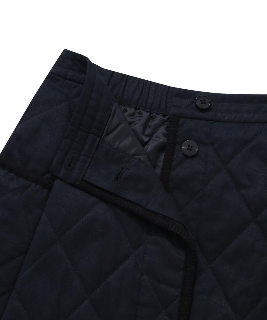 Covernat Woman Quilted Wrap Mini Skirt Dark Navy