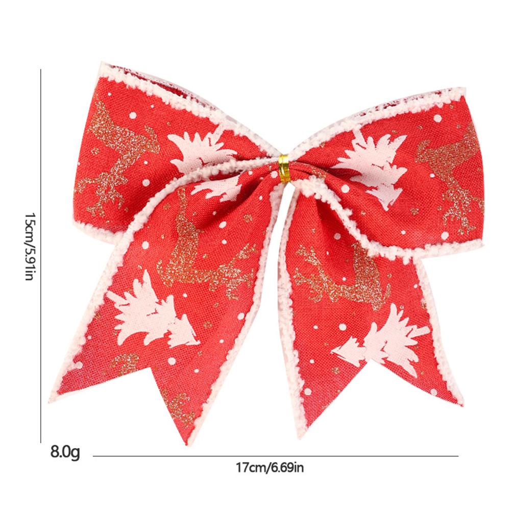 Beautiful Red Bows for Christmas For Tree 6Pcs 5 5 Inch Decoration Option