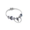 Eternal Hot Chain Set 925 Silver Glass Synthetic Cubic Zirconia Bracelet for Women ZT2009