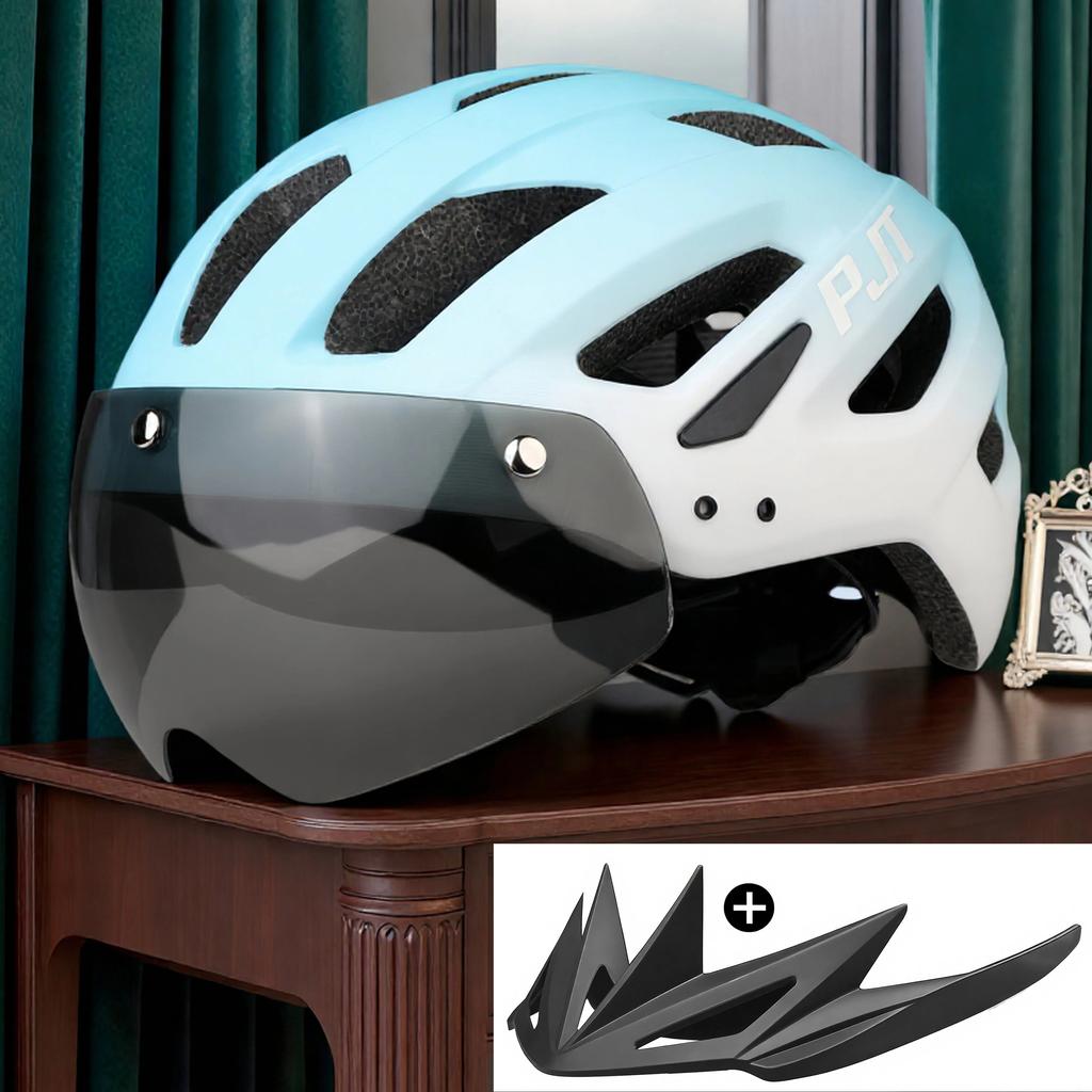 Pjt New Cycling Helmet Light Road Mtb Mountain Bike Bicycle Goggles / Sun Visor Helmet L For Men Women Sun Visor Bicycle Helmet