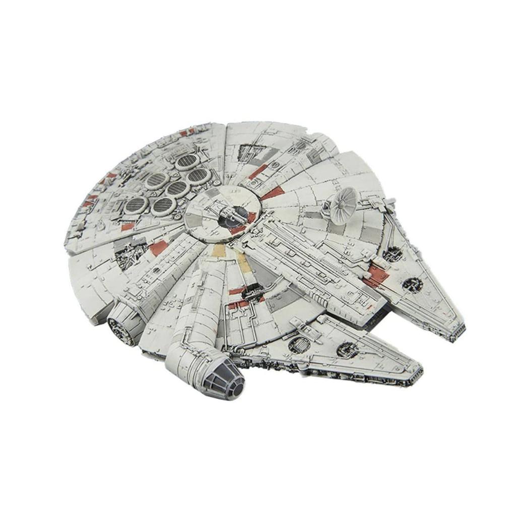 BANDAI SPIRITS Star Wars Vehicle Model 006 Millennium Falcon Plastic Model Packaging Pre-Colored (New Version)
