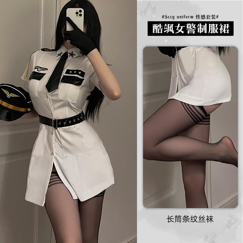 Sexy Lingerie Police Uniform Temptation Skinny Police Clothes Cosplay Passion Suit
