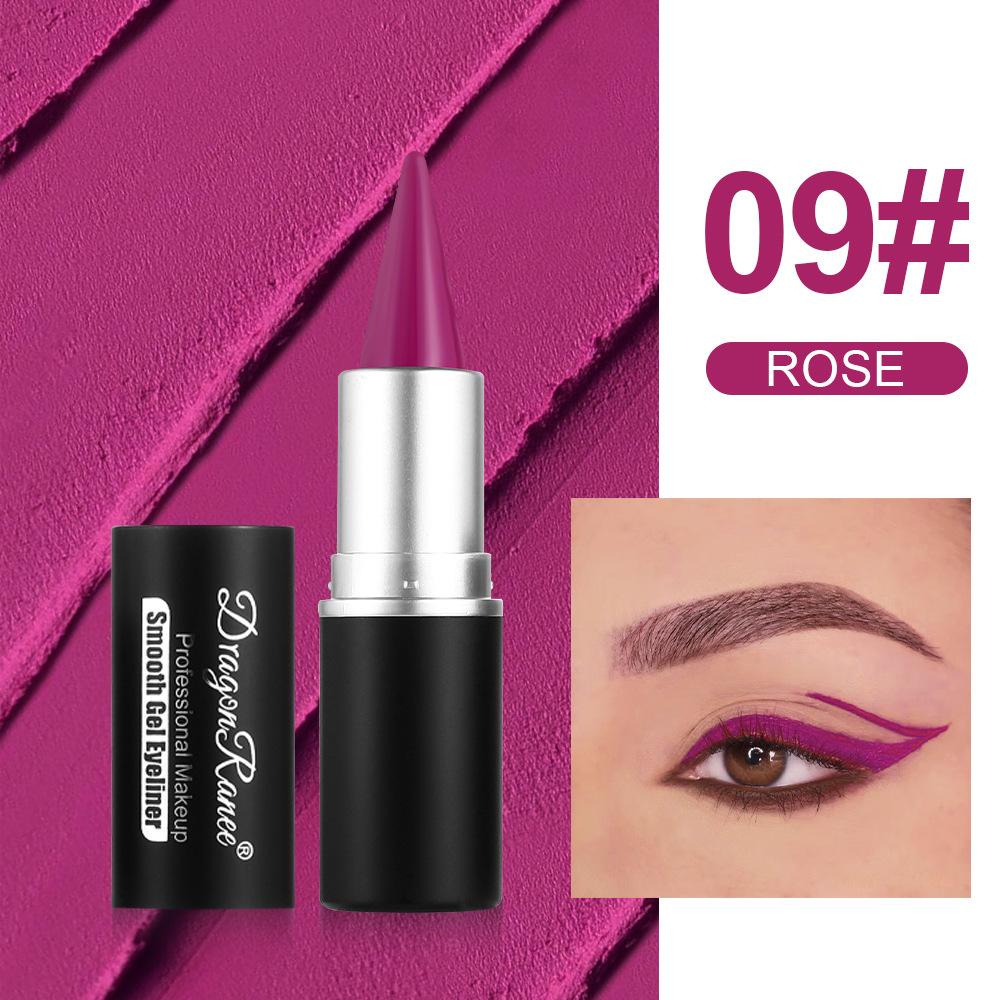 12 Colors Colorful Eyeliner Long-Lasting Waterproof Smudge-Proof In Black White Blue Purple Green Versatile for Lip Liner & Eye Makeup