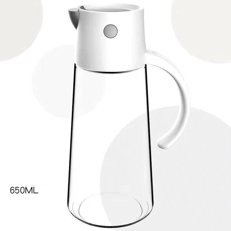 Kuchyňský džbán na ocet, skleněný dávkovač oleje, automatický otevírací lahev pro domácnost, olej a ocet, olivový olej, nádoba