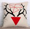 Christmas Deer Series Pattern Throw Pillow Cover With Short Plush Print Living Room Sofa Decoration Cushion Cover Pillow Covers