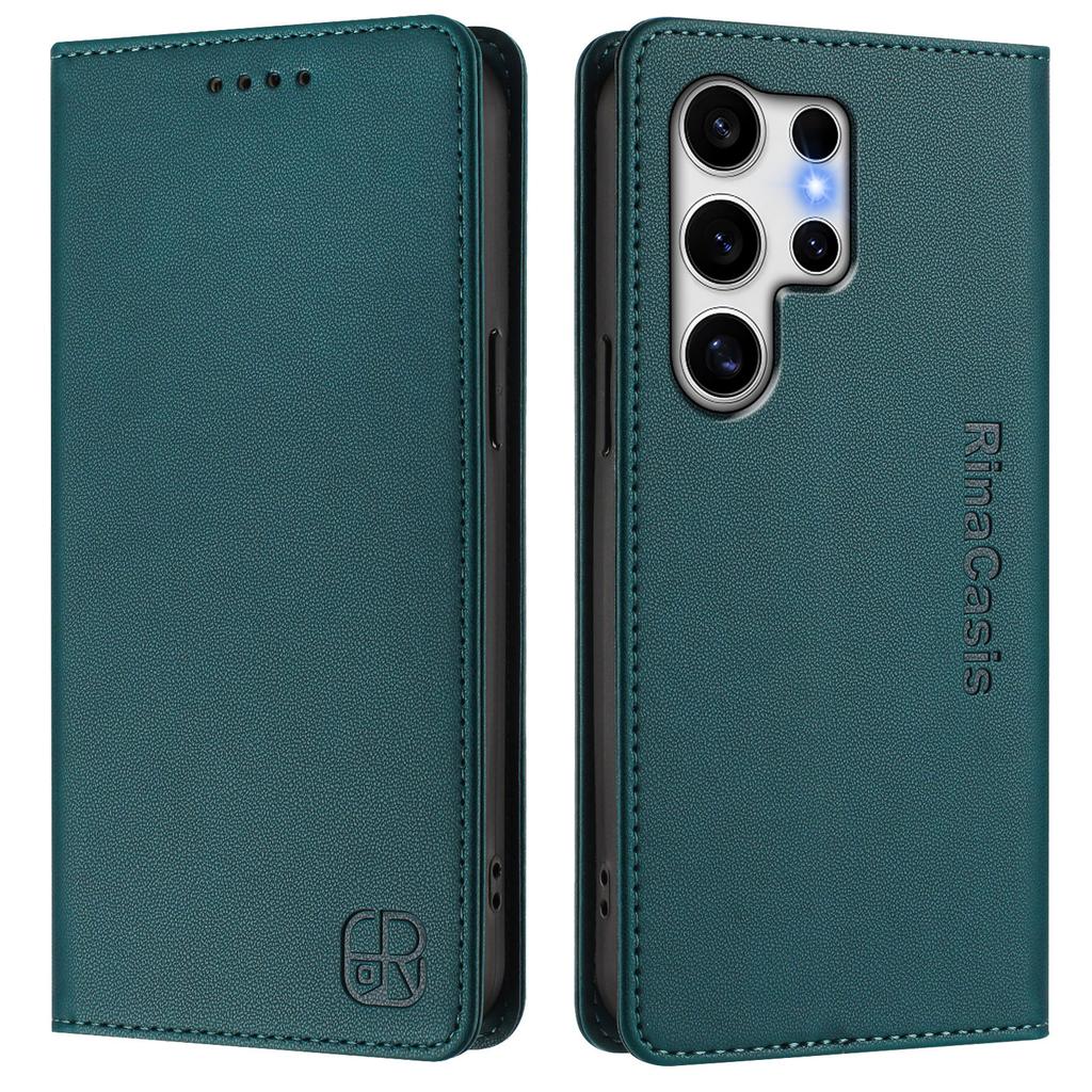 For Samsung Galaxy S25 Ultra Leather Case RINACASIS RC01 Phone Cover with RFID Blocking Wallet Stand