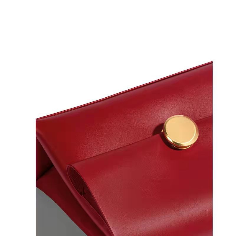 Red bridal bag spring and summer new trendy large-capacity textured wedding bag handbag women's niche wedding bag