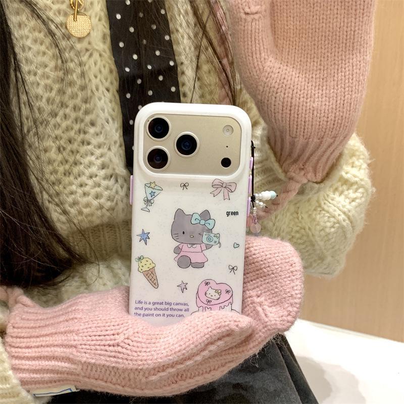 

Korean Style Girly Cake Skirt Cat iPhone 17/16 Pro Max/15 Pro Case iPhone 17 Pro Max
