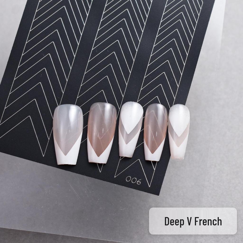 Snowflake Nail Art Stencil Stickers - Christmas French Ombre Airbrushing Decals