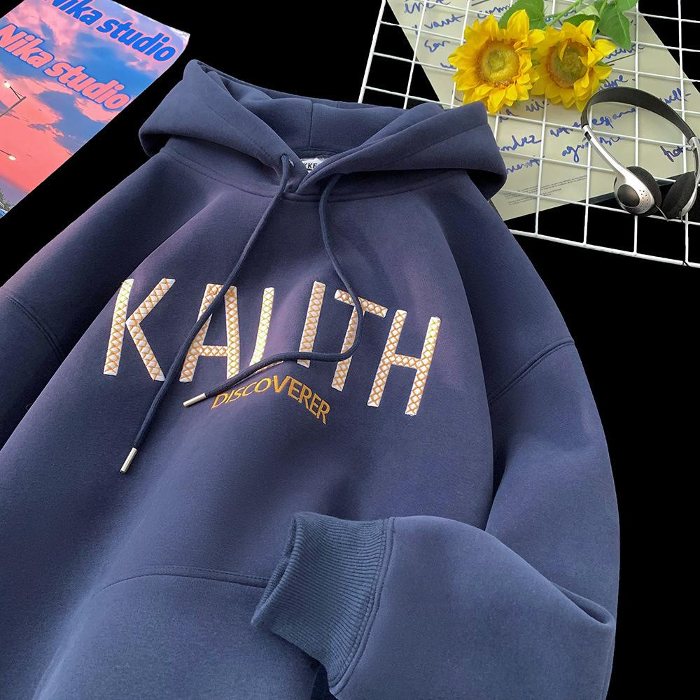 Bedruckter Kapuzenpullover Herren Neu Winter Locker Paar Pullover Jungen Sportjacke