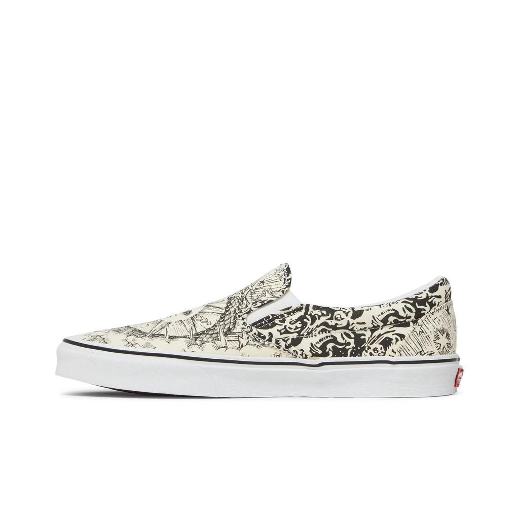 Vans Classic Slip- 'Ouroboros' (Unisex) Black / True White Skate Shoes VN0A4U38WT8