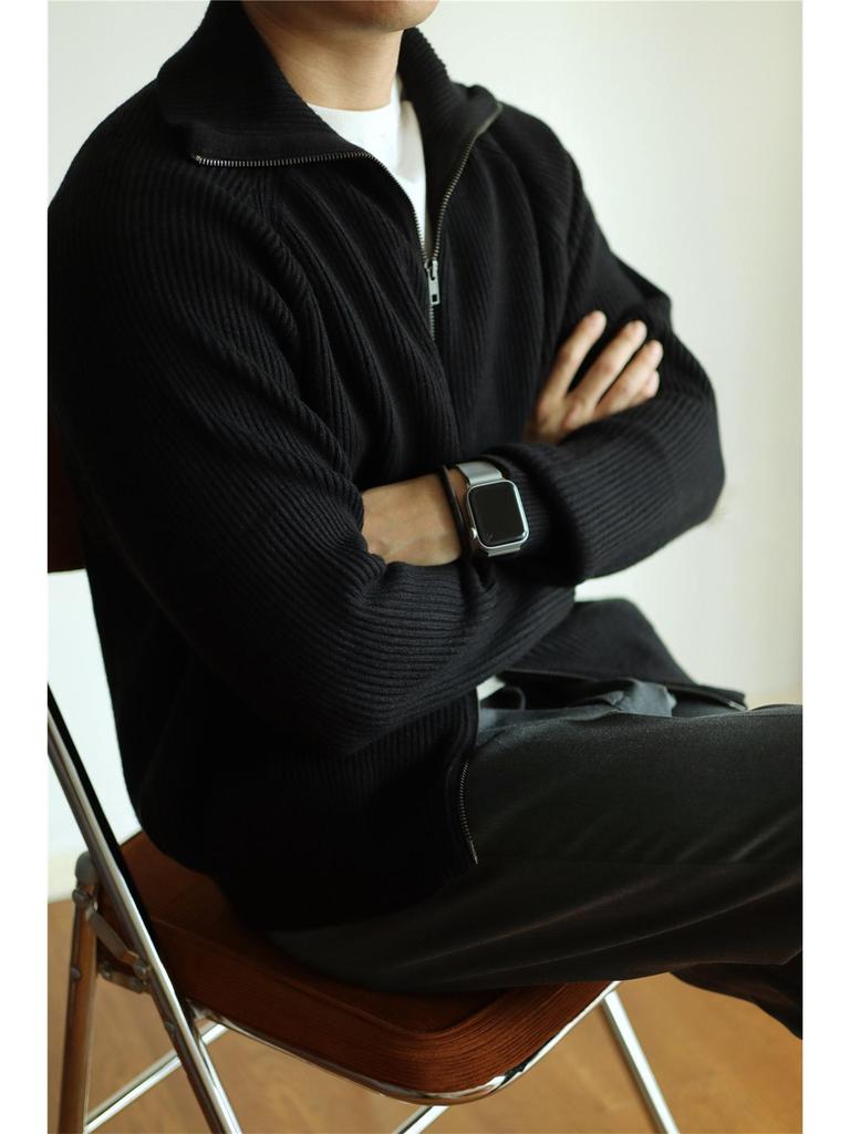 Herren Schwere Strick-Reißverschlussjacke: Warm, Anti-Pilling, Lässig & Klassisch für Herbst/Winter