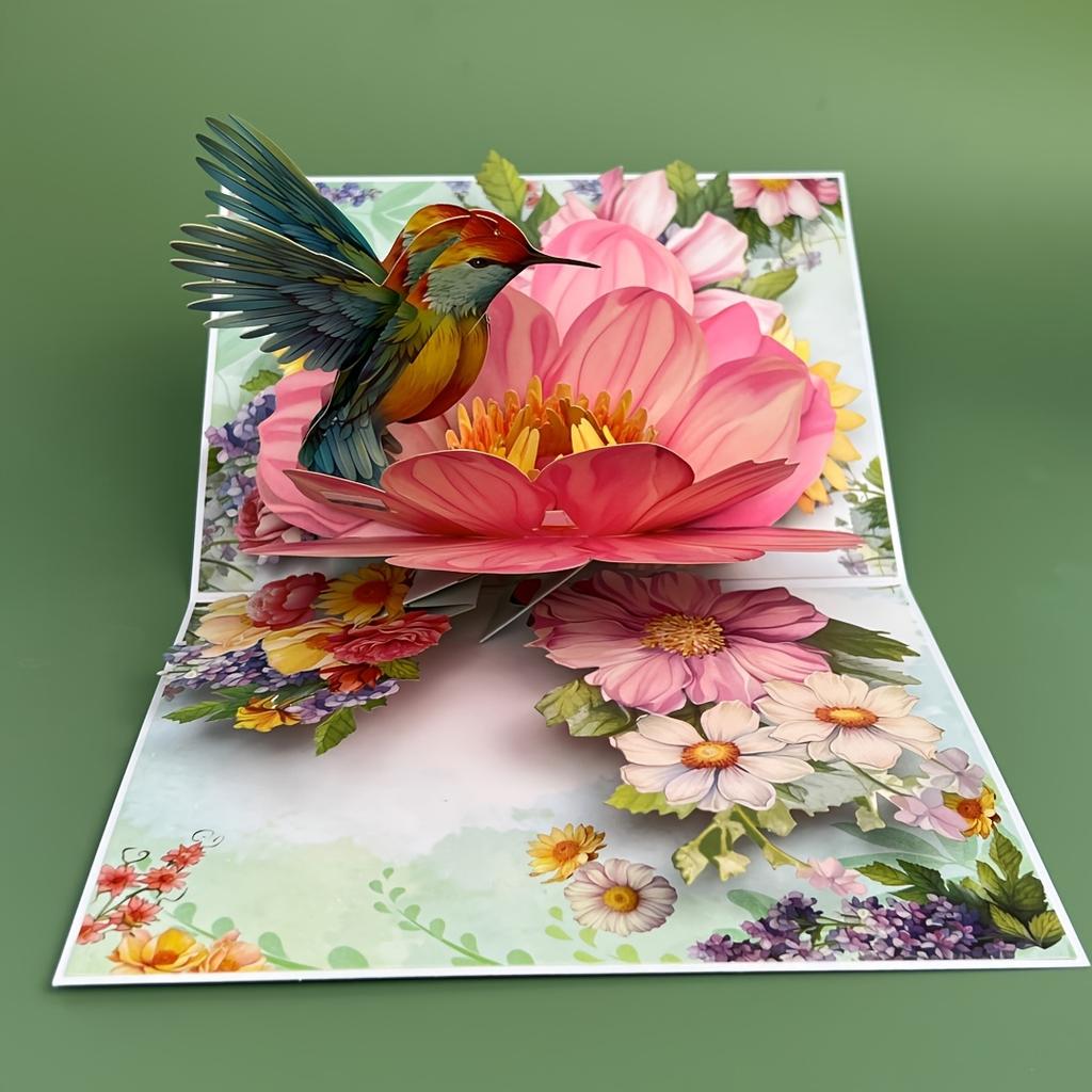 3D Pop Up Flower Greeting Cards Wedding Card Anniversary Thanksgiving Valentines Day Birthday Gift Thank You Card Handmade Cards