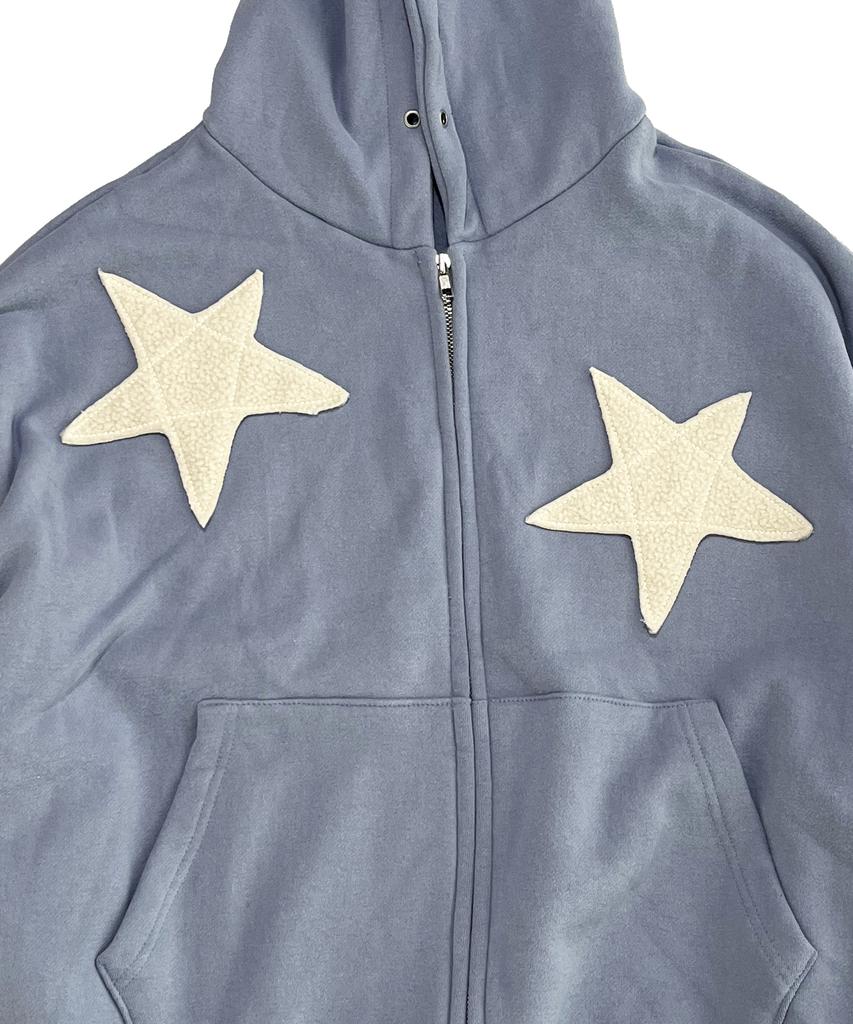 Sudadera con capucha y cremallera para Sk8Er Rock Star Napping ((Azul Crepúsculo))