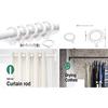 Scktoo Heavy-Duty Curtain Tension Rod, 2.4m White, Curtain Rail, Tension Type, Telescopic Rod, 240cm, Heavy Duty, No Drilling Required, Curtain Rod, S