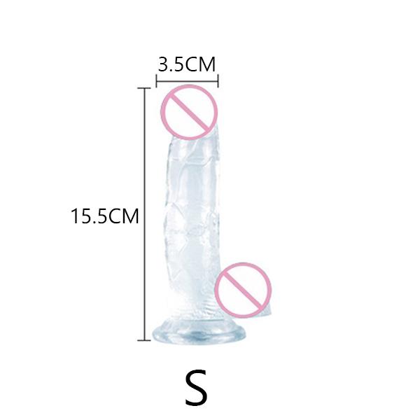 Erotic Soft Jelly Dildo Anální anální zátka Realistický penis Dospělí Produkt Silná přísavka Dick Sexuální hračky pro ženy
