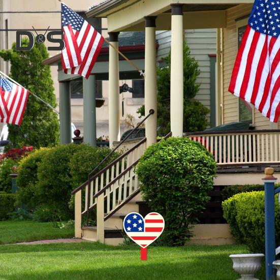 Star Patriotic Garden Stake American Style Outdoor Stake 4th of July Holiday Decor for Home Independence Day Yard Lawn Decoration