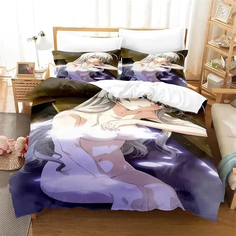 Anime Yosuga No Sora Bedding Set,Duvet Cover Comforter Bed Set Quilt Cover Pillowcase,King Queen Twin Size Boys Girls Adultse