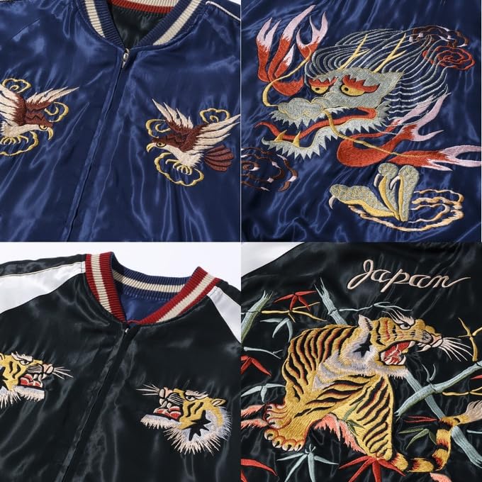 Tailor Toyo Acetate Souvenir Jacket Sukajan DRAGON HEAD ROARING TIGER Taylor Toyo TT15491-128 × (M)
