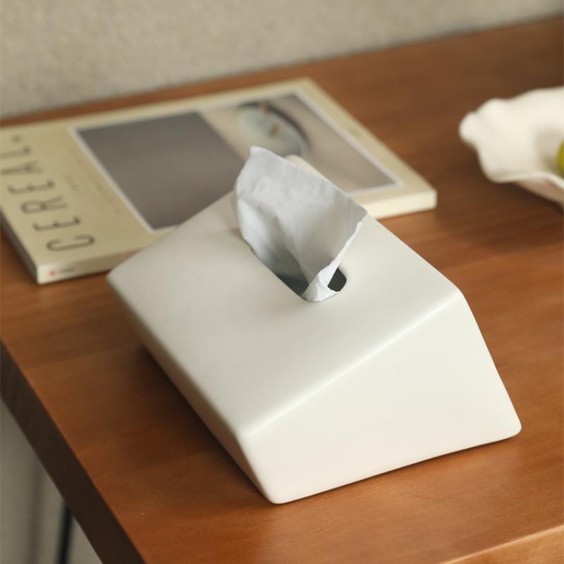 Ceramics Tissue Box Minimalist Modern Tissue Case Elegant Aesthetics Napkin Box Home Storage Organization Table Decoration