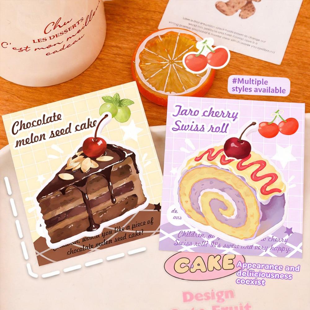 120 Sheet Cute Cake Dessert Sticky Notes Kawaii Pastry Memo Pad Chocolate Cake Sticky Notes For Journaling Planner School Office