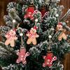 12pcs/set Wooden Christmas Tree Ornaments Handmade Hanging Xmas Decorations Eco-Friendly Holiday Party Gifts for Home Decor