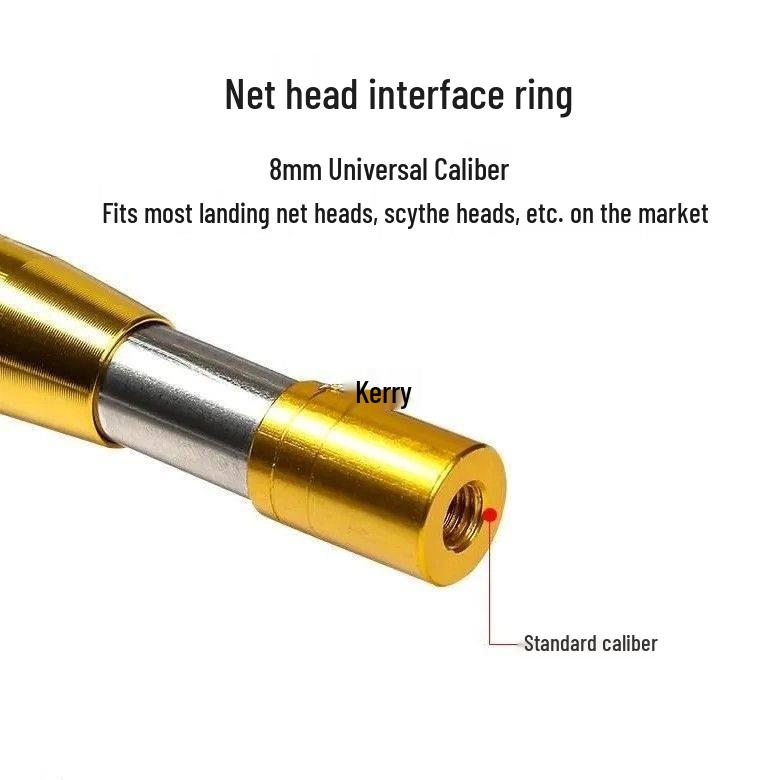 Telescopic Stainless Steel Fishing Net Pole - Large, Thickened, Universal for Fish & Birds