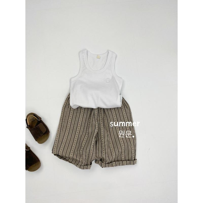 Kids Summer Thin Round Neck Cotton Sleeveless Tank Top For Toddler Boys And Girls