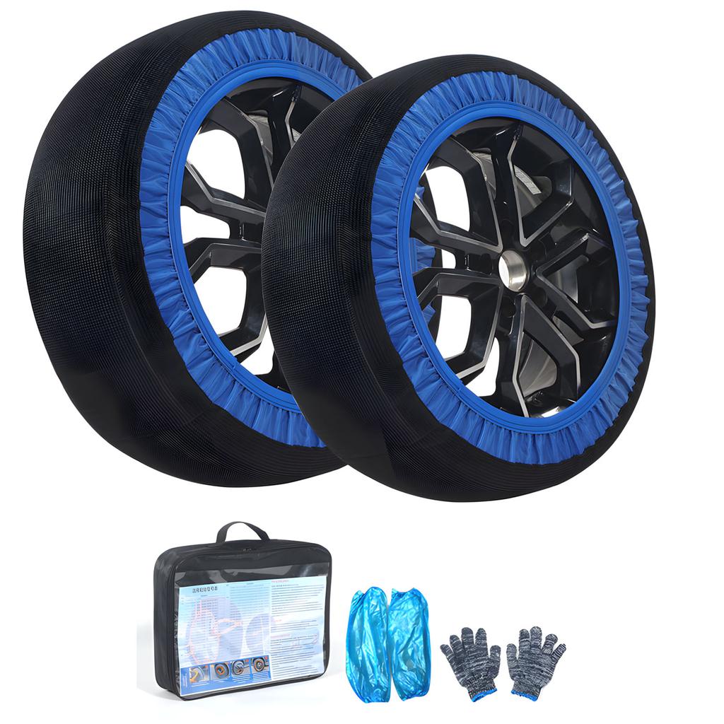 2Pcs Universal Tire Snow Socks for Tire Car SUVs and Trucks Antislip Solution Providing Safe Traction