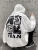 Men's Heavyweight Hooded Sweatshirt - Trendy Autumn/Winter High Street Style, Loose Fit, Velvet Lined.