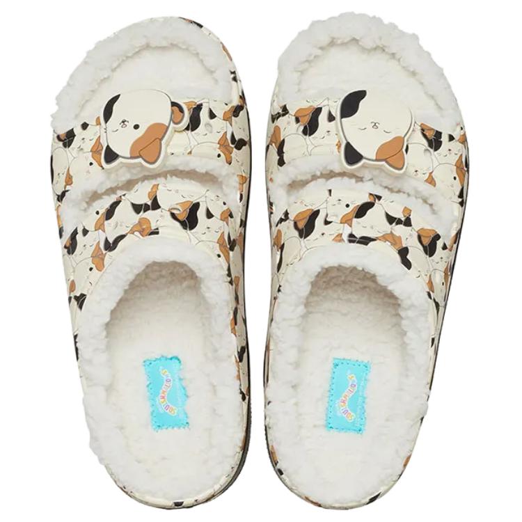 Squishmallows x Crocs Classic Cozzzy Sandal Cam The Cat Men Sneakers Cream Brown Black 210217-90H