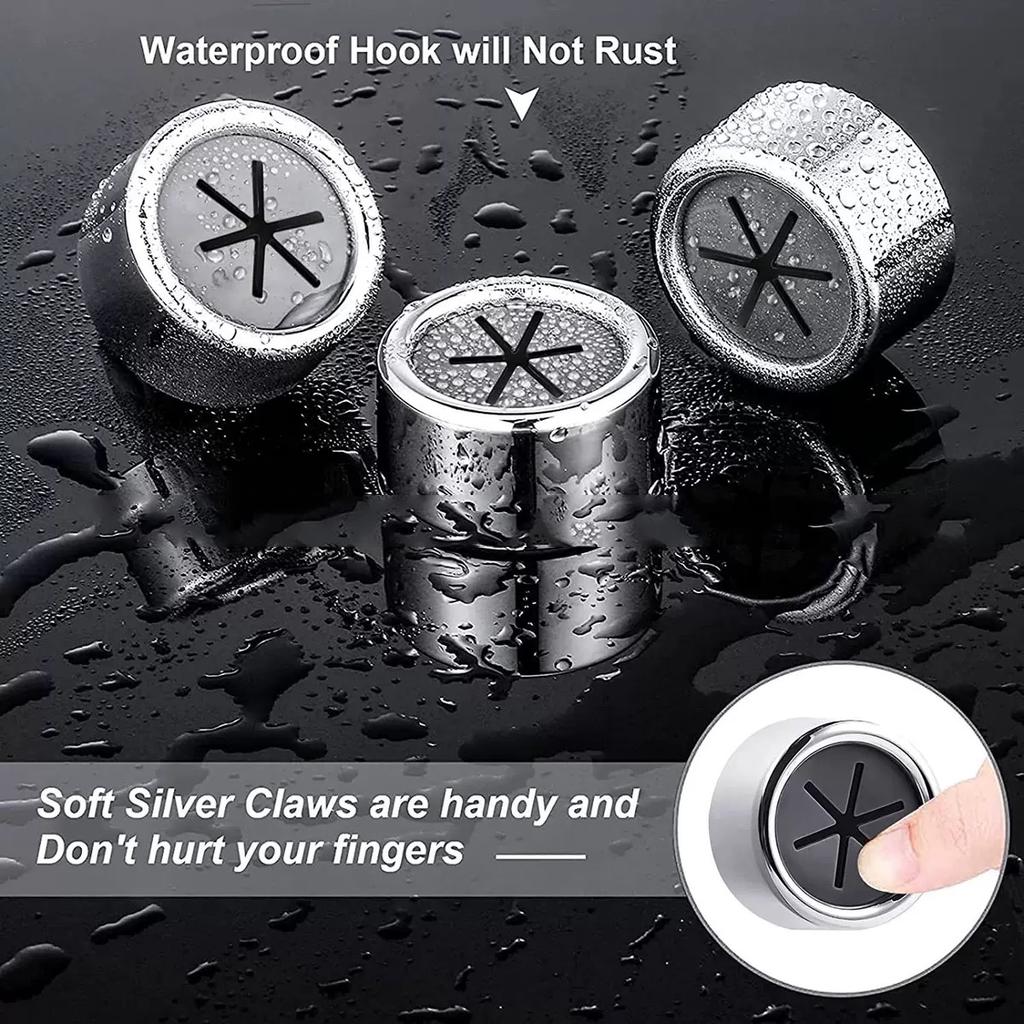 3PCS Non Punching Dishwashing Cloth Storage Clip Dishcloth Clip Kitchen Household Gloves Hook Towel Rack Hole Clip Wall Hanging