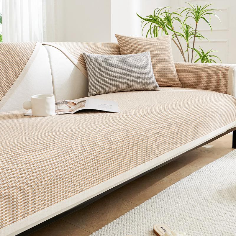 

Хлопково-льняная подушка для дивана на четыре сезона, универсальная простая современная противоскользящая лента, чехол для дивана, чехол на спинку, полотенце 70*70