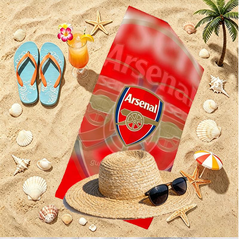 Football Team Print Beach Towel, Versatile Lightweight Absorbent Beach Towel for Pool Surf Yoga Bathroom, Perfect Birthday Holiday Gift