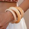 Texture Wooden Bracelet Wide Geometric Bangles New Wooden Bangles  Gifts