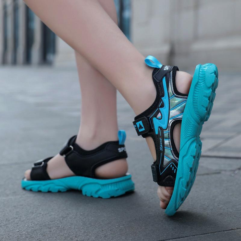 2025 lato buty dziecięce Fujian Quanzhou sandały plażowe lekkie oddychające na stopę antypoślizgowe sandały płócienna wkładka