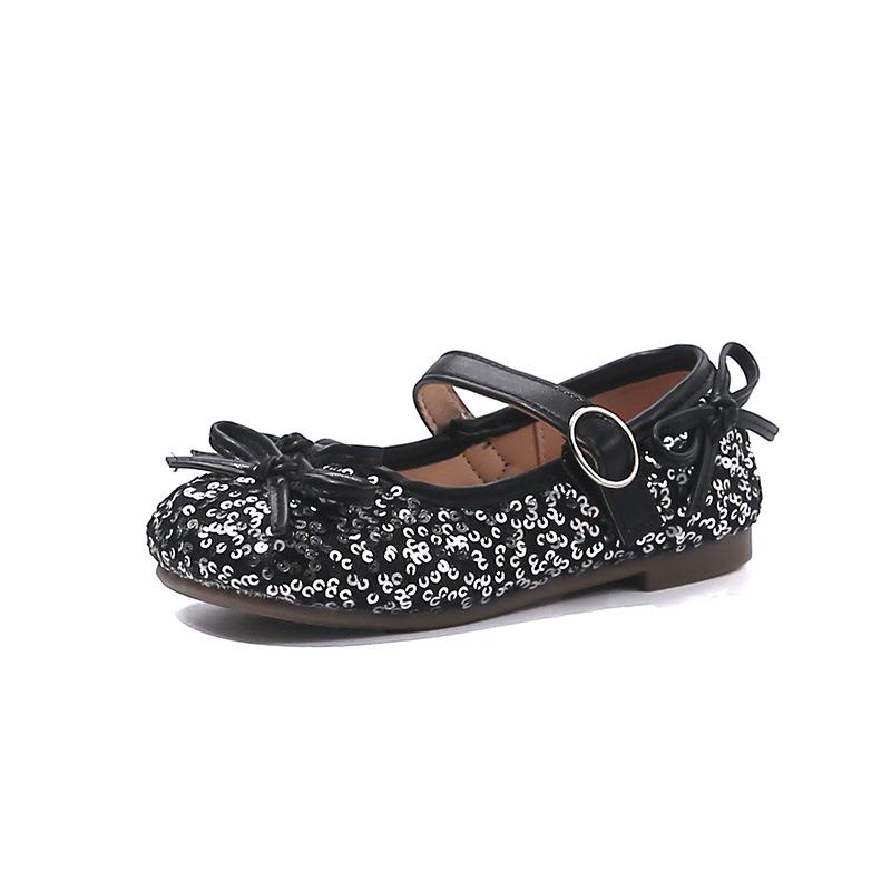 Fashion Sequined Baby Girl Princess Shoes Spring and Autumn 2025 New Soft-soled Non-slip Girls Versatile Casual Single Shoes