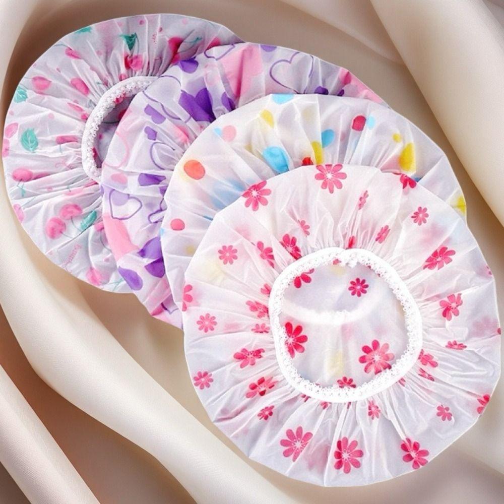 4 Pcs Thickening Dry Hair Cap Reusable Bathroom Accessories 2025 Shower Cap