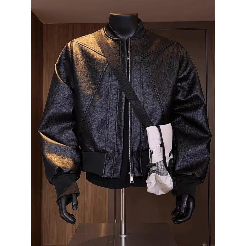 

Men s Trendy Autumn Casual Leather Baseball Jacket 2026 3XL