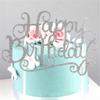 Happy Birthday Candle Party Cake Topper Supplies Decoration GOLD &SILVER SET