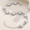 3Pcs/Set Women Jewelry Set Rhinestones Inlaid Imitation Pearls Charm Necklace Drop Earrings Bracelet Set Dating Commuting Jewelry Set