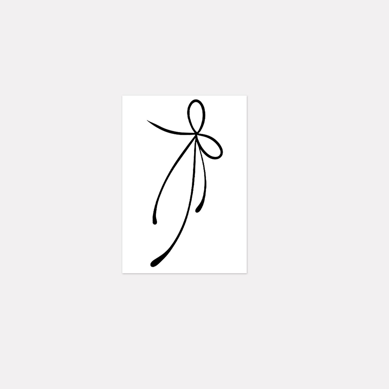 

Minimalist Line Bow Tattoo Sticker, Waterproof And Long-Lasting, Women S Wrist Advanced Sense Simulation Tattoo 10*7