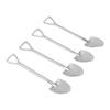 Stainless Steel Cute Shovel Spoon Innovative Food Grade Material Reusable Sugar Dessert Cake Spoon for Home Cafe