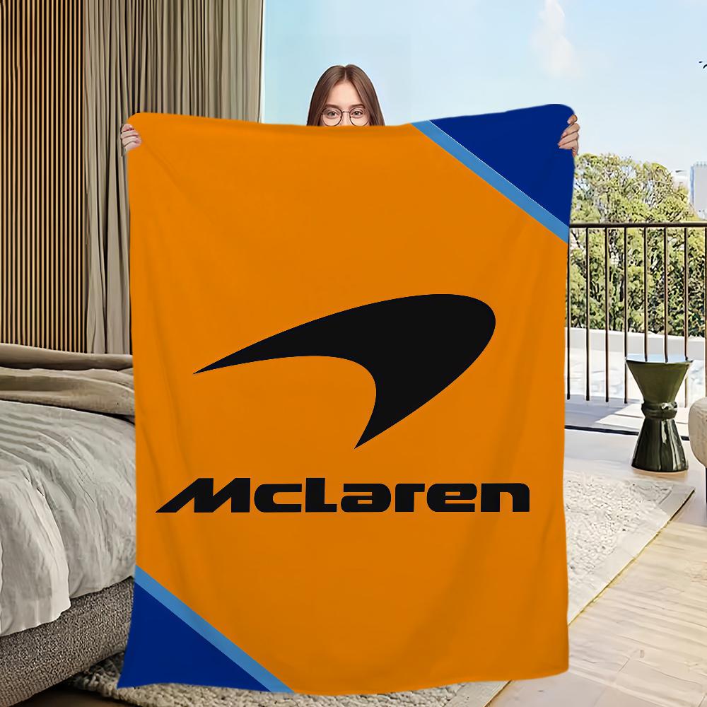 Cool Logo M-M-McLarenS-ES Blanket Flannel warm comfort soft plush blanket For Picnic Beds Sofas Homes And Bedrooms