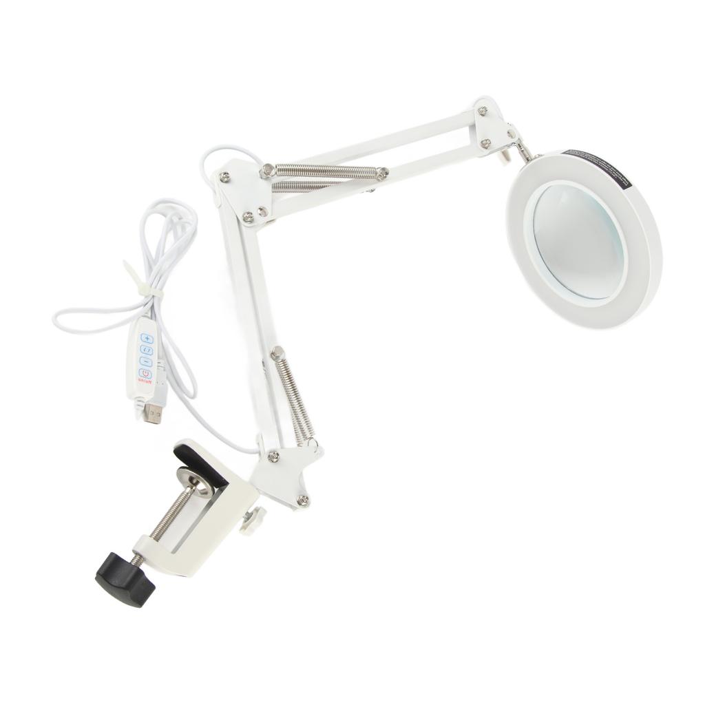 Magnifying Desk Lamp 5X Magnification 72 LED Beads 3 Light Modes Dimmable Lighted Magnifying Glass