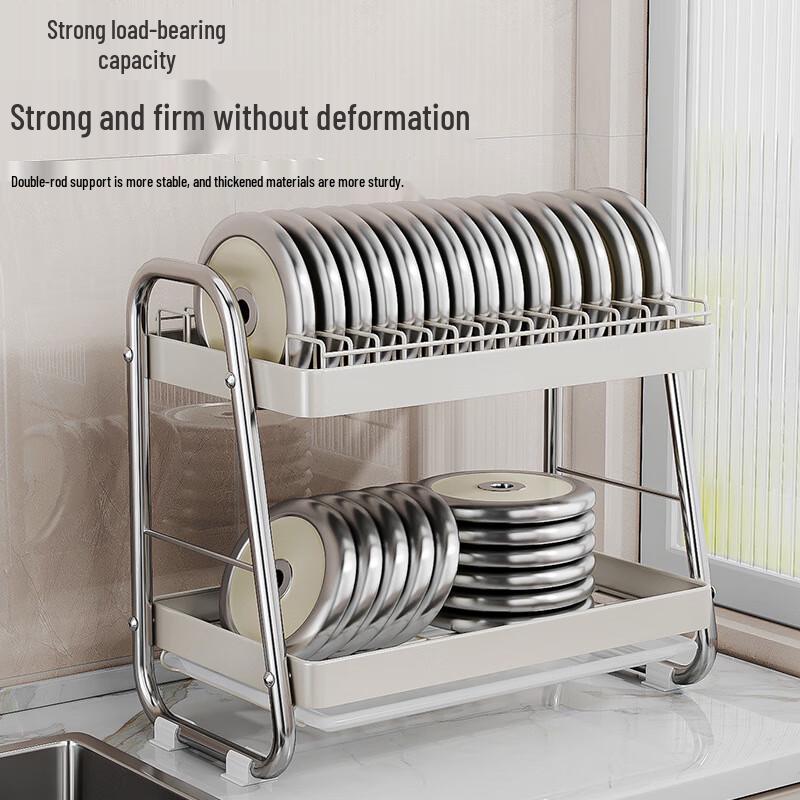 Stainless Steel 3-Tier Kitchen Dish Drying Rack