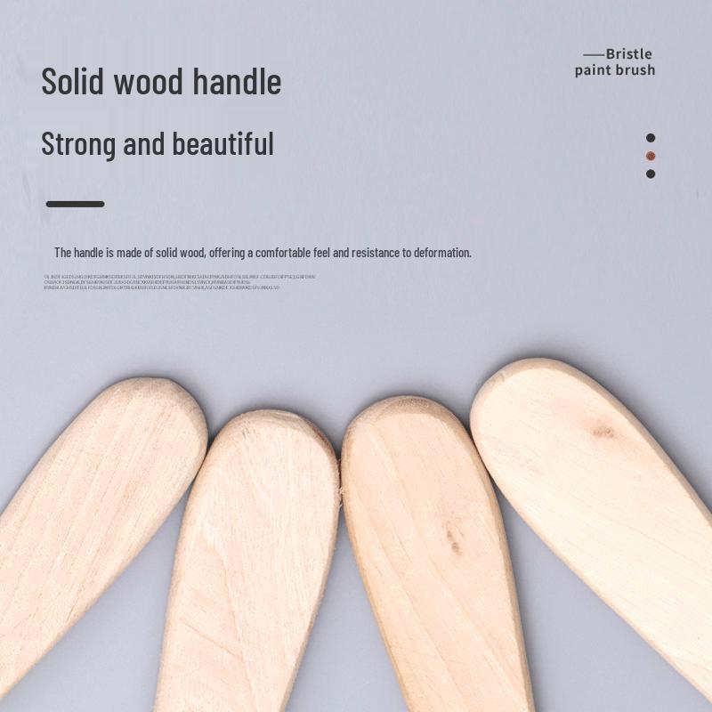 Wooden Handle Wool Paint Brush