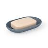 Umbra Touch Soap Dish Slate Blue, Sleek Matte Finish Soap Holder for Bathroom Sink, Modern Soft-Touch Soap Tray with Raised Ridges