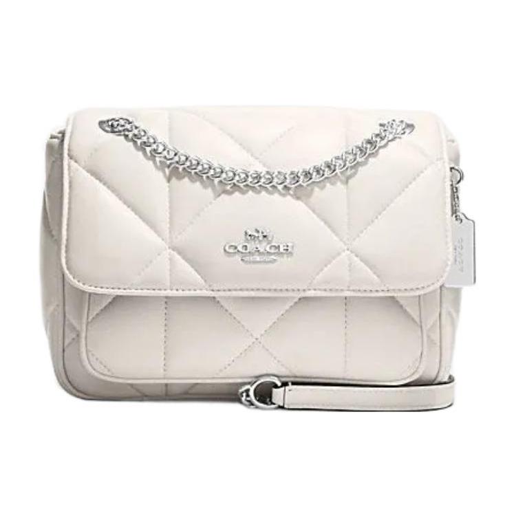 New COACH Klare Sheepskin With Cow Leather Cloud Bag Shoulder Bag Crossbody Bag Medium Size Women's White CJ611-SVHA